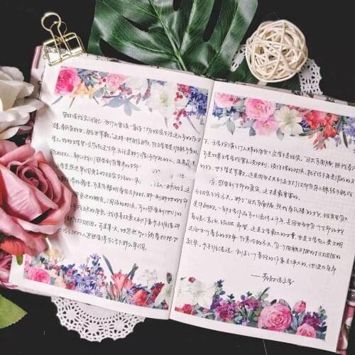 Flowers Blooming Washi Masking Tapes for Card Making Bullet Journal DIY Scrapbooking Label Stickers