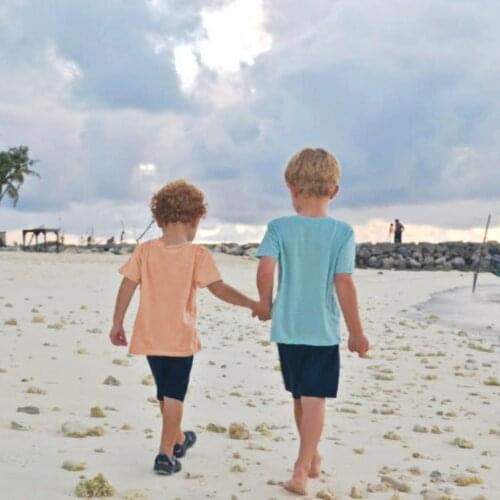 Merino wool Bamboo fiber kids T shirt short sleeve base layers soft next to skin out door quick dry 2-10 years old