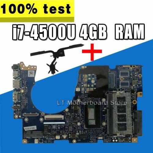 For Asus U303U UX303UA UX303U UX303UB Laptop motherboard Mainboard 100% test Ok with i7-4500U 4GB RAM +heatsink