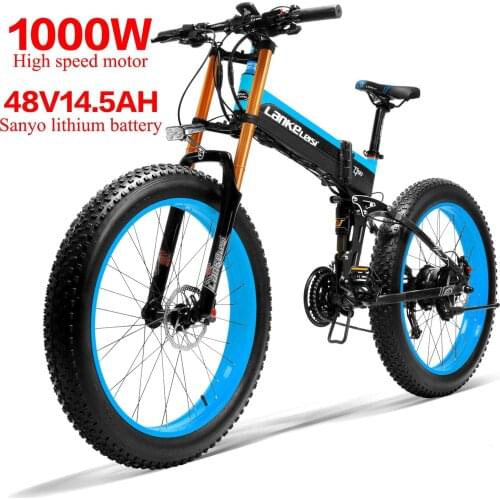 Electric Bike 1000W 100KM 7 Speed 14.5Ah Battery ebike Electric 26 inch Off Road Folding Electric Bicycle Snow Bike Bicicleta