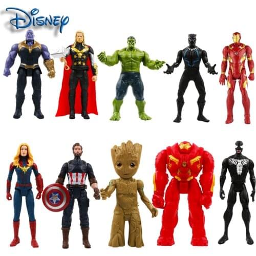30cm Marvel Avengers Thor Groot Batman Flash Superman Spiderman Thanos Hulk Venom Iron Man Action Figure Toy Children Gift