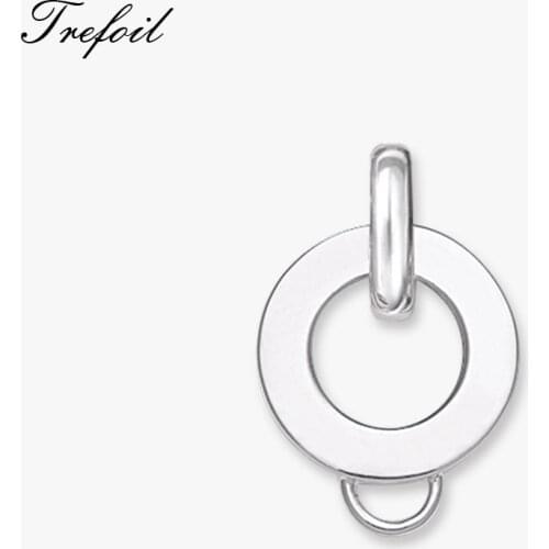Circle Charms Pendant Carriers, Fashion Jewelry 925 Sterling Silver Classic Gift For Women Girl Lovers 2018 New Bijoux
