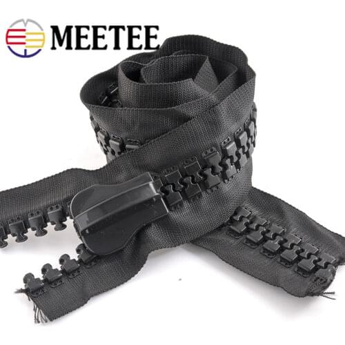 Meetee 1meter 30# Resin Zipper with Slider Extra Wide Outdoor Tent Bag Clothing Sew DIY Handmade Decoration Accessories AP654