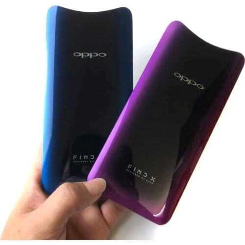 NEW Bordeaux red / Ice blue 6.42 inch For OPPO Find X Housing Glass Back Battery Cover Door + Sticker