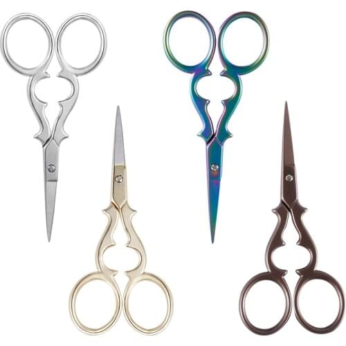 MIUSIE Vintage Retro Stainless Steel Gourd Scissors Needlework Sewing Scissors Shears Dressmaker Handicraft DIY Embroidery Tool