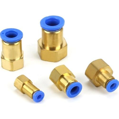 1/8" 1/4" 3/8" 1/2" BSP Female Thread Straight Pneumatic Pipe Fitting Push in Quick Connector Adapter Fit Tube OD 4mm 6mm 8mm 10