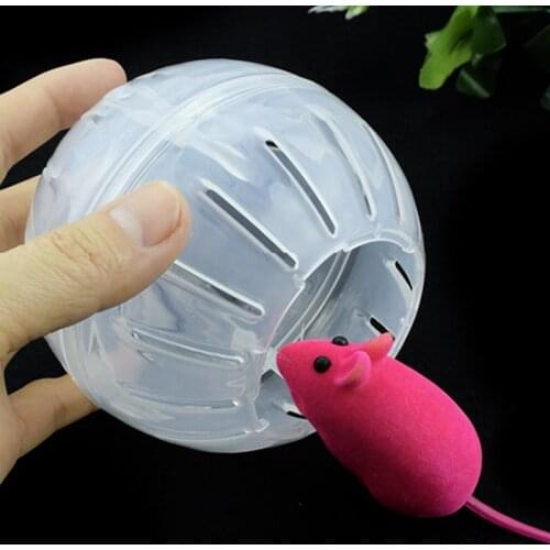 Pet Plastic Rodent Mice Jogging Ball Hamster Gerbil Rat Exercise Portable Funny Solid Hamster Running Balls Play Toys Accessory
