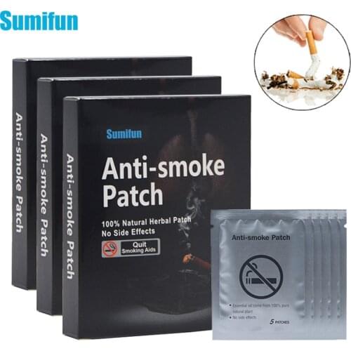 Sumifun 105 Pcs(3 box) Stop Smoking Patch Natural Ingredient Anti Smoke Stickers Quit Cessation Protect the Lungs Health Care