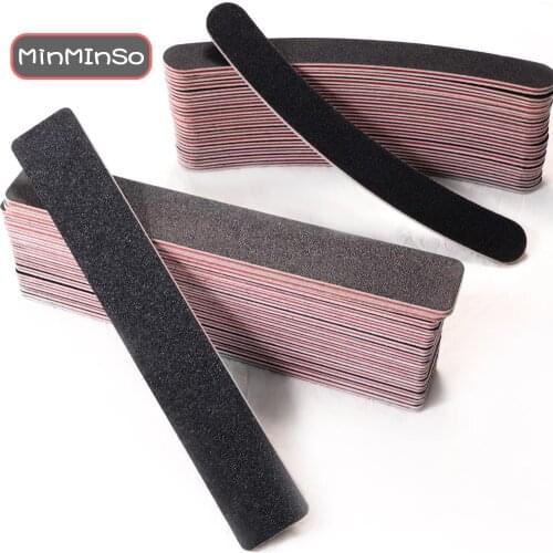 Professional Double-Side Nail File for Manicure Black Sand Red Core 100/180 Sandpaper Nail Sanding Grinding Polishing Care Tools