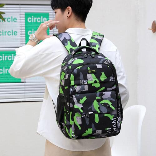 Backpack 2021 New Fashion Camouflage Business Leisure Bag Junior High School Students Trend Shoulder Bag Back To School