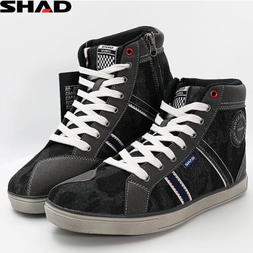 SHAD Fashion Casual Wear Motorbike Riding Shoes Motorcycle Boots Street Racing Boots Breathable Biker Boots