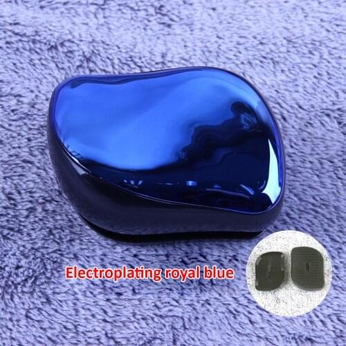 Anti-static Hair Brush Handle Tangle Comb Shower Electroplate Magic Massage Comb Salon Hair Styling Tool