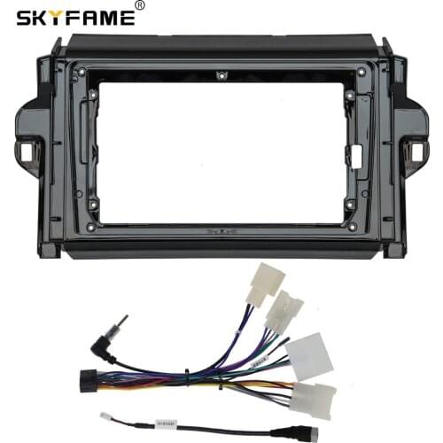 SKYFAME Car Radio Fascia Frame Cable for TOYOTA FORTUNER VIGO 2015-2019 Stereo Android Dashboard Kit Face Plate