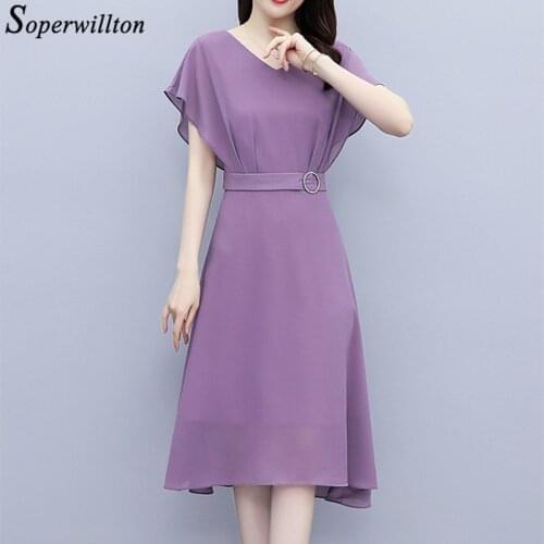Летние шифоновые платья Soperwillton China At AliExpress