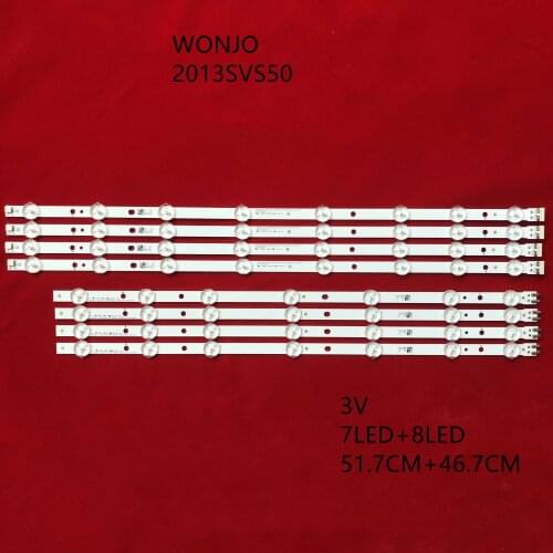 New 8 PCS LED backlight strip for samsung UN50J5200AF UN50J5000AF BN96-37774A 37775A 46572A 2015 SVS50 LM41-00145A 49 FHD R L