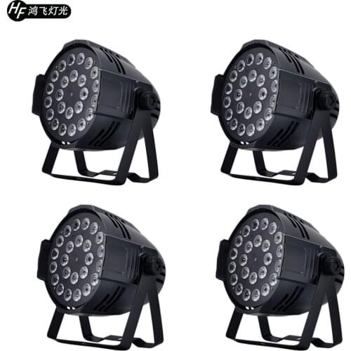 4pcs/24x18w RGBWA+UV 6in1 Led par light DMX512 stage led lights Professional stage performance led par