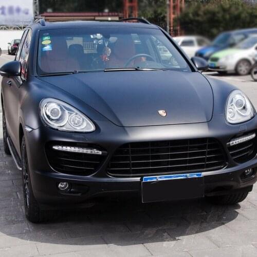 TSAUTOP RoHS certificate 1.52*30m air Free bubbles matte black vinyl car vehicle wrap for sale