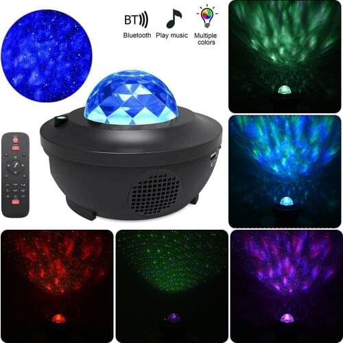 Colorful Projector Starry Sky night Blueteeth USB Voice Control Music Player Kids Night Light Romantic galaxy projector Lamp