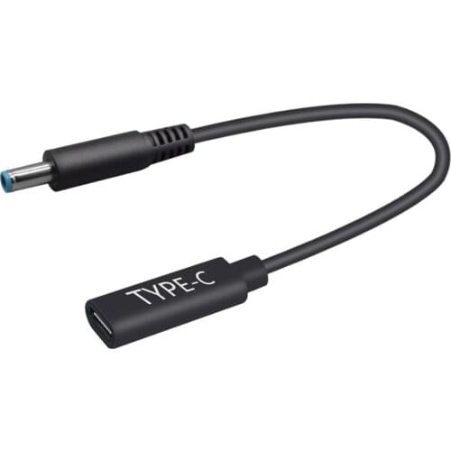 0.15M/0.49FT Type-C female jack to 4.5*3.0MM notebook PD Fast Charging Line,USB-C to 4.5*0.6MM with pin Adapter Cable