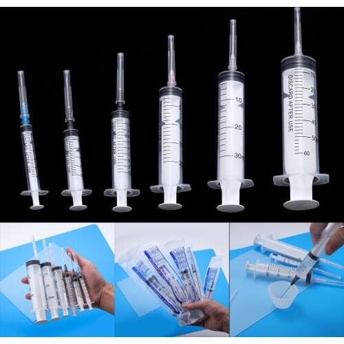 1Pcs 3-60ml Reusable Plastic Syringe Bubble with Dispense Oil for DIY Jewelry Making Resin Mold Liquid Injection Pipette Tools