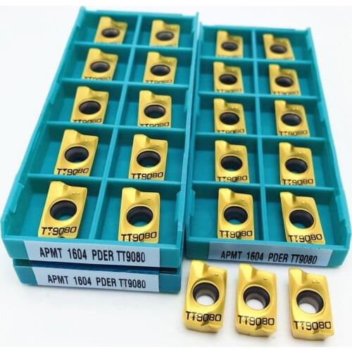 10PCS APMT1604 PDER TT9080 Tokarnyy Turning Insert Cemented Carbide CNC Milling Tool APMT 1604 Turning Tool