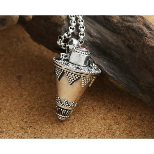 100% real 925 STERLING SILVER memorial Cremation Jewelry CASKET Ash Pendant tag Urn (not included the chain) A153