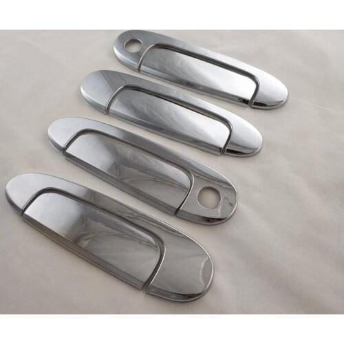 8pcs ABS Chrome Car DOOR HANDLE COVER For Toyota Yaris Vitz Xp10 1999-2005 Car door handle bowl cover lid