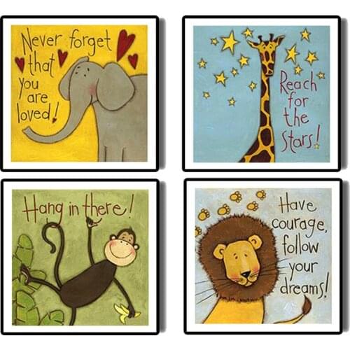 Diamond Cross Embroidered Children Cute Cartoon Giraffe. Elephant 5D Diamond Full Diamond Custom Photo and Dropshipping