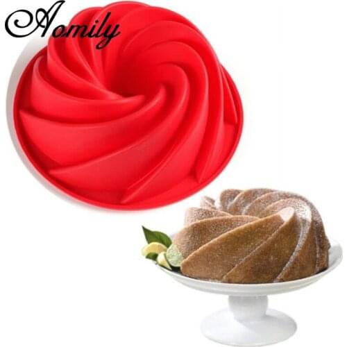 Aomily Spiral Cake Molds Fondant Cake Decorating Chiffon Cake Jelly Sugar Craft Chocolate Mold Ice Cube Soap Molds Baking Tools