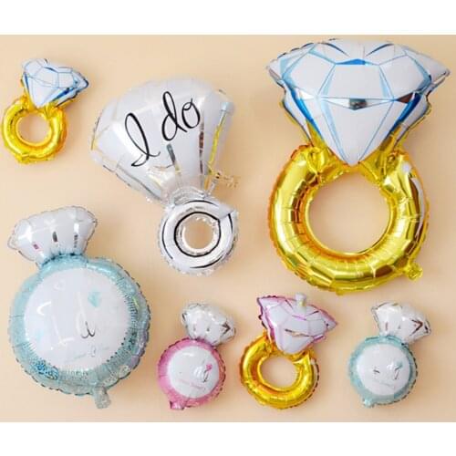 Big Balloon Diamond Ring Foil Balloons Inflatable Wedding Engagement Decoration Helium Air Balloons DIY Event Party