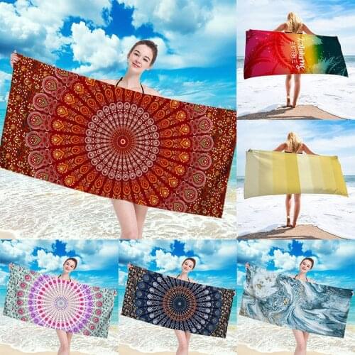 Sand Free Quick Dry Beach Towel Microfiber Bath Towels Beach Cushion Swimming Personalized Flamingo Beach Towels Bathroom Tools