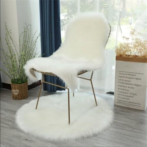 Diameter 130CM Round Imitation Wool Pink Long Carpet Floor Mats Tent Bay Window Cushions Can Be Customized