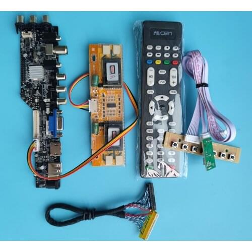 For HSD190MGW1 1440x900 DVB-T DVB-T2 digital 4 CCFL panel remote HDMI-compatible USB VGA TV controller board driver kit LCD AV
