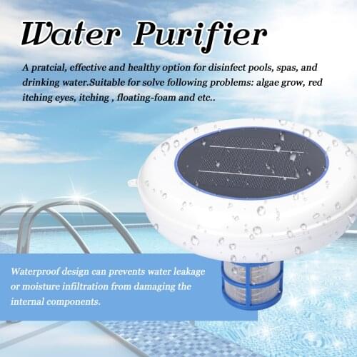 Effective Solar Power Silver Ion Swimming Pool Water Purifier Pool lonizer Chlorine Free Algae Elimination Device