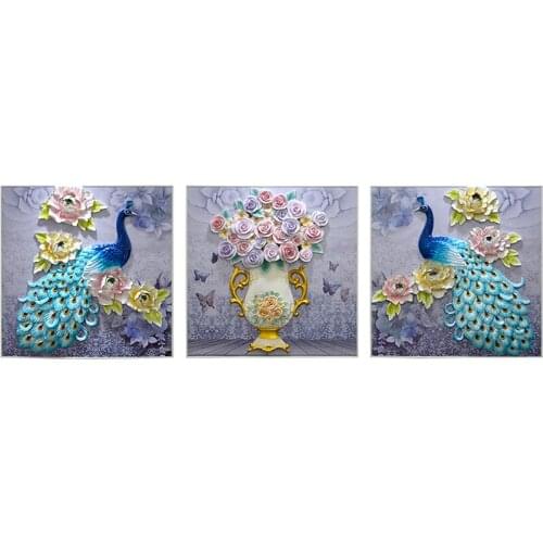 Living Room Sofa Background Wall Decoration Painting Frameless Painting Three-Dimensional Relief Resin Painting