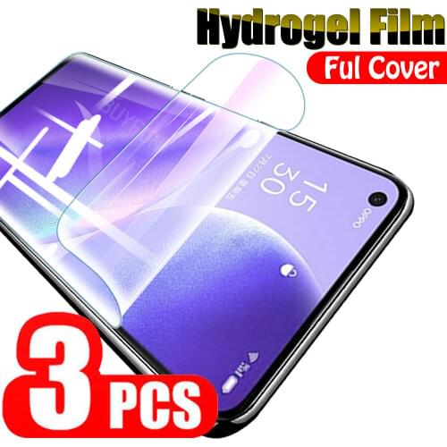 3PCS Hydrogel Film For Reno5 Lite 5F F Reno5F Full Cover Protective Film For Oppo Reno 5 Pro 5Pro 4G/5G Safety Film Not Glass
