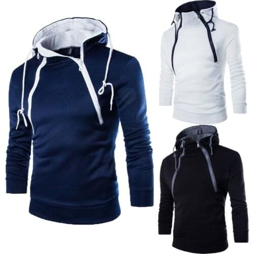 Men Winter Hoodie Men Autumn Winter Hoodie Slim Hooded Sport Sports Gym Jackets Outwear Double Zipper
