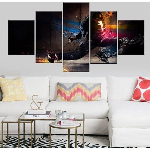 Modern Poster Modular Hip Hop Male Sneakers 5 Pieces HD Wallpaper Art Canvas Print Art Painting Living Room Home Decoration
