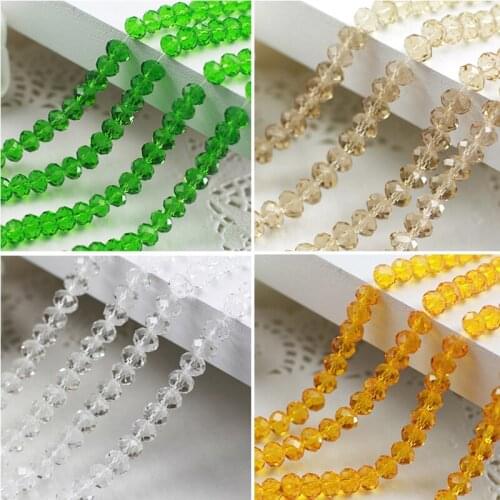 New Arrival 4mm Candy Color Round Faceted Glass String Beads For Party Wedding Decoration Jewelry DIY