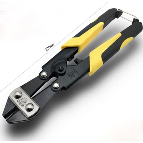 New 8Inches Two-color Handle Mini Bolt Cutter Steel Wire Cutting Plier 65 # Manganese Steel Crimping Plier Cutter Tool