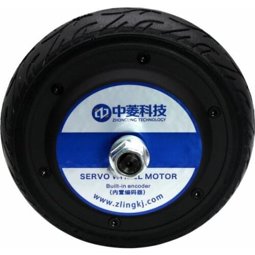 Single axis 6.5 inch robot agv hub servo motor driver set DC brushless toothless 24-48V