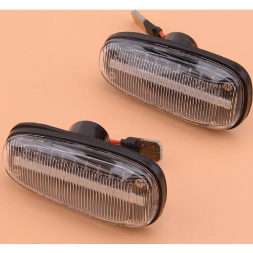 Pair Clear Lens Amber Fender Dynamic Sequential Light LED Marker Turn Signal Lamp fit for Vauxhall Opel Zafira A Astra G