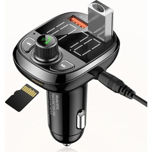 Carry MP3 player Car Audio Adapter Multifunctional LED Bluetooth Receiver car U disk lossless music player fm transmitter