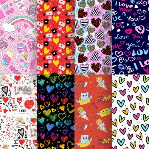 David accessories 20*33cm Heart love cake Christmas Faux Synthetic Leather Fabric,DIY Decorative Hairbows Bags Crafts,1Yc4952