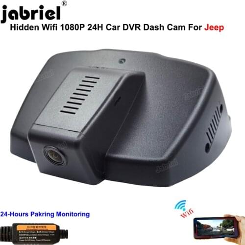Hidden WIFI Dash Cam Car Dvr HD 1080P 24H Driving Recorder Dashcam EDR for Jeep Renegade Dodge Chrysler 2014 2015 2016 2017 2018