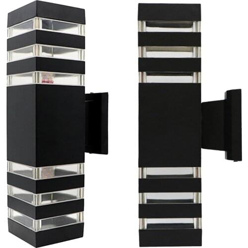 Modern Up/Down Wall Sconce E27 Socket Double Head Exterior Wall Light Fixtures Corridor Lights IP65 Waterproof