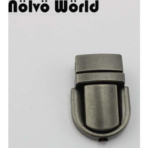 5-20 sets 44X30mm Antique old silver trunk lock metal locks for handbags purse closure lock