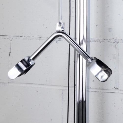 Gym Fitness Pull Down Bar Pulley Cable Machine Attachment V Handle Stainless Steel Biceps Triceps Back Muscle Workout Hand Grip