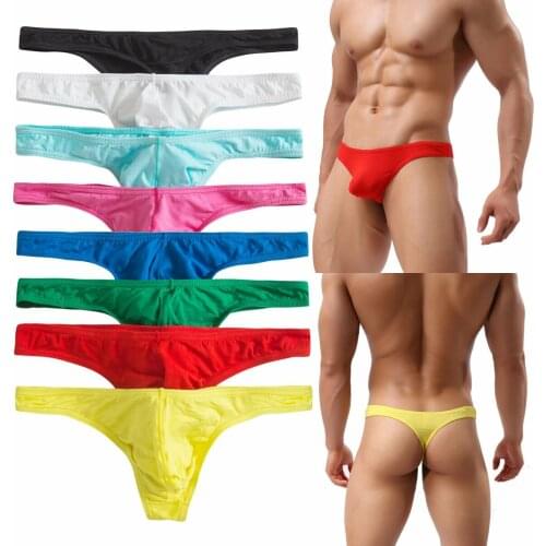 Sexy Mens Underwear Briefs Penis Pouch Thongs Breathable Low Waist Underpants Male Gay Jockstrap Homme Panties Bikini Tangas