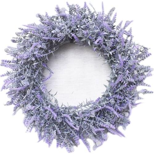 Lavender Wreath Base Wreath Flower Farmhouse Garland Wreath Front Door Wall Hanging For Wedding Wreath Home Decor